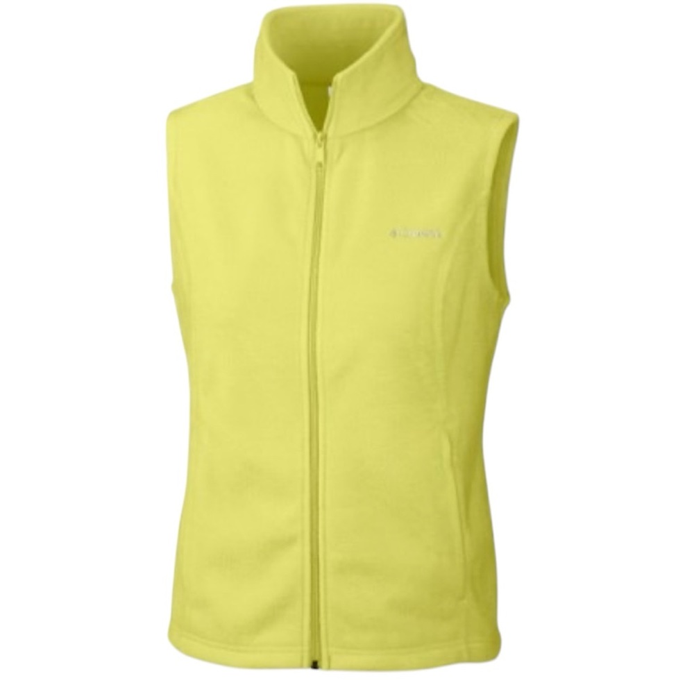 Columbia Benton Springs Yellow Green Fleece Full Zip Vest